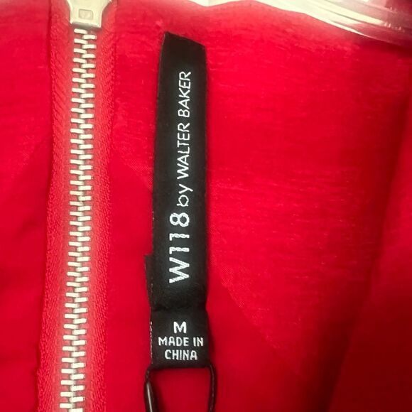 NWT W118 By Walter Baker Women’s Red Sleeveless Alexa Stitched Cocktail Dress M - Picture 12 of 13